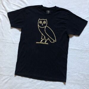 Drake OVO Black t-shirt gold owl tee Octobers very own